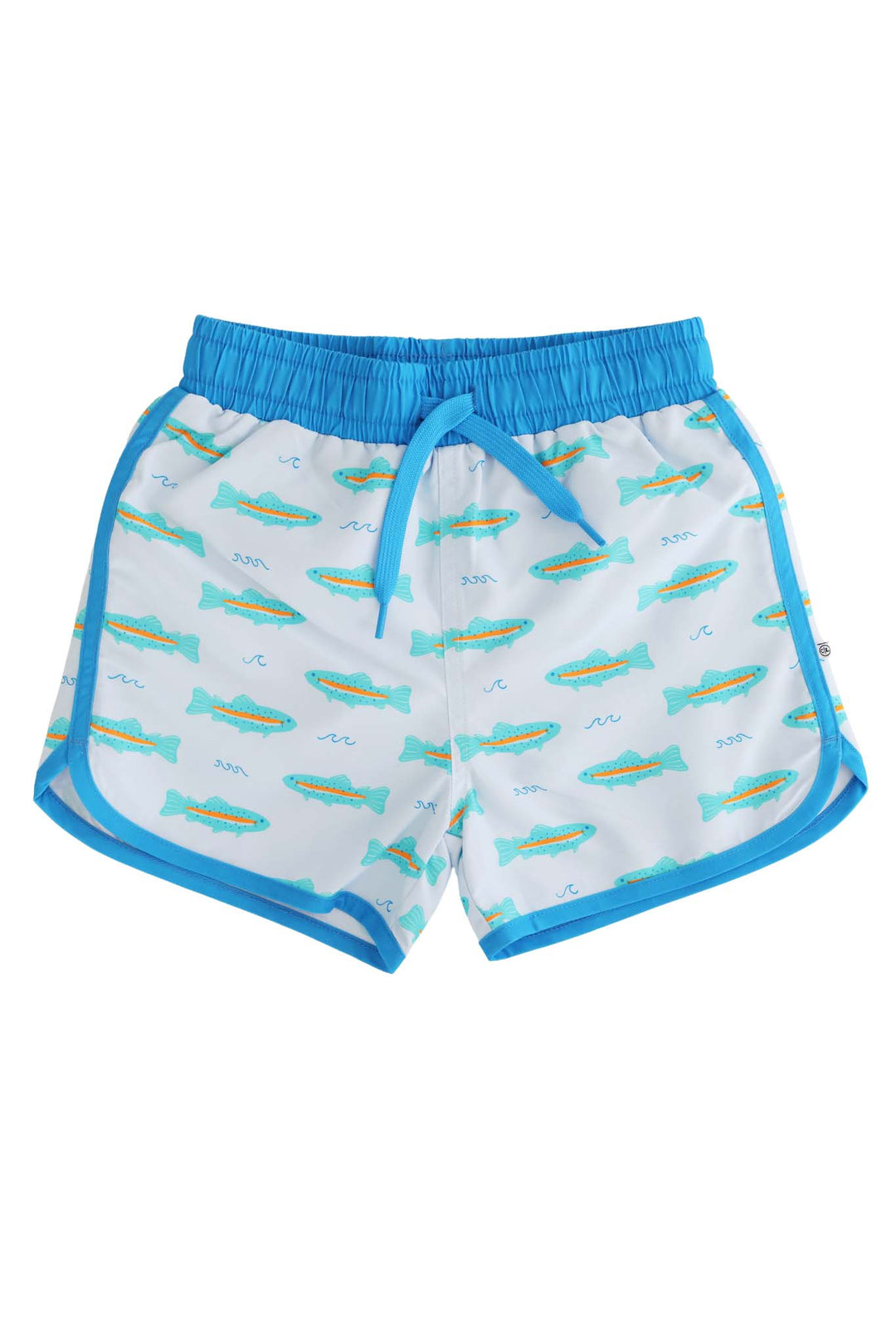 fish and wave swim trunks for boys 