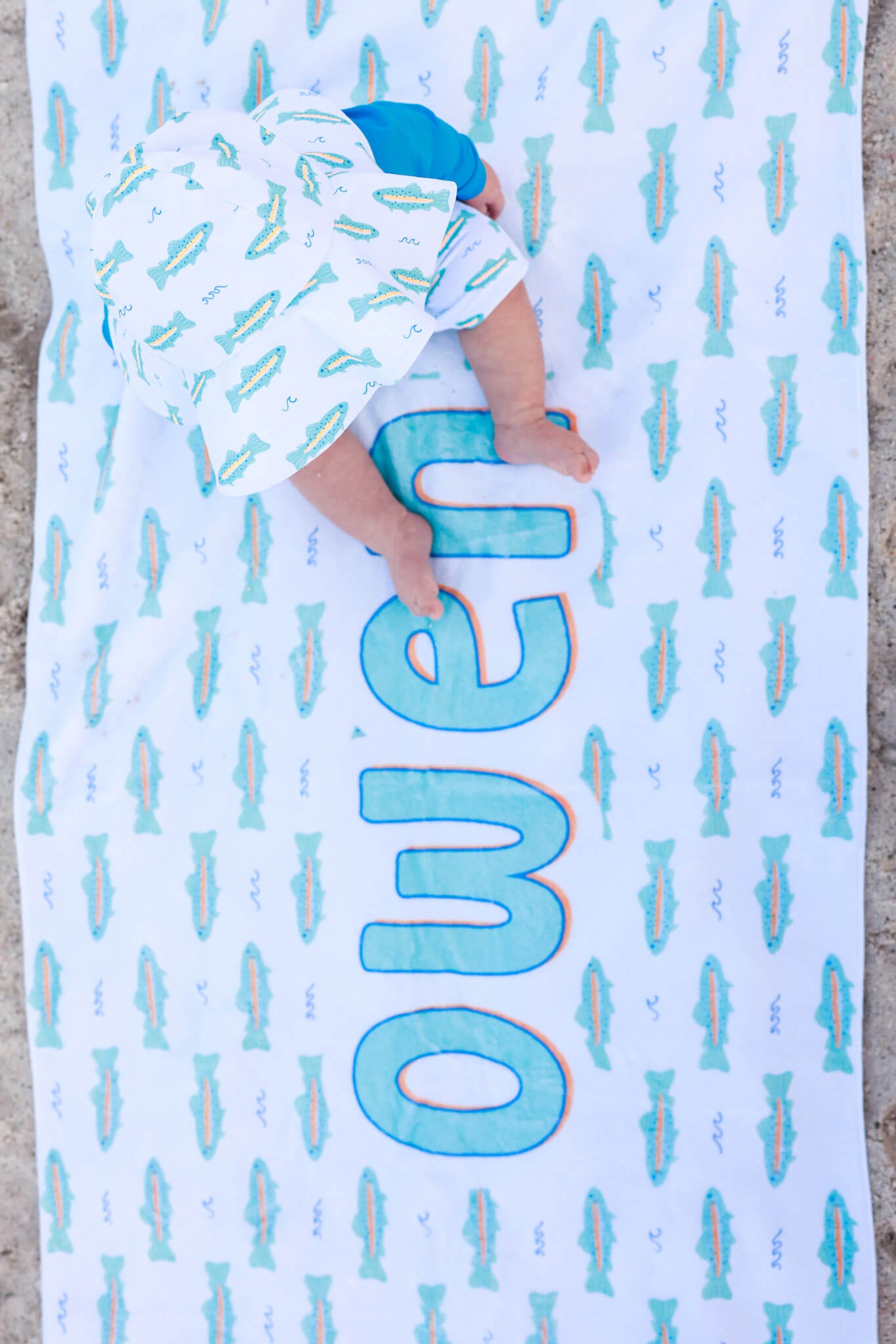 Personalized Kids Beach Towel | Tiny Trout