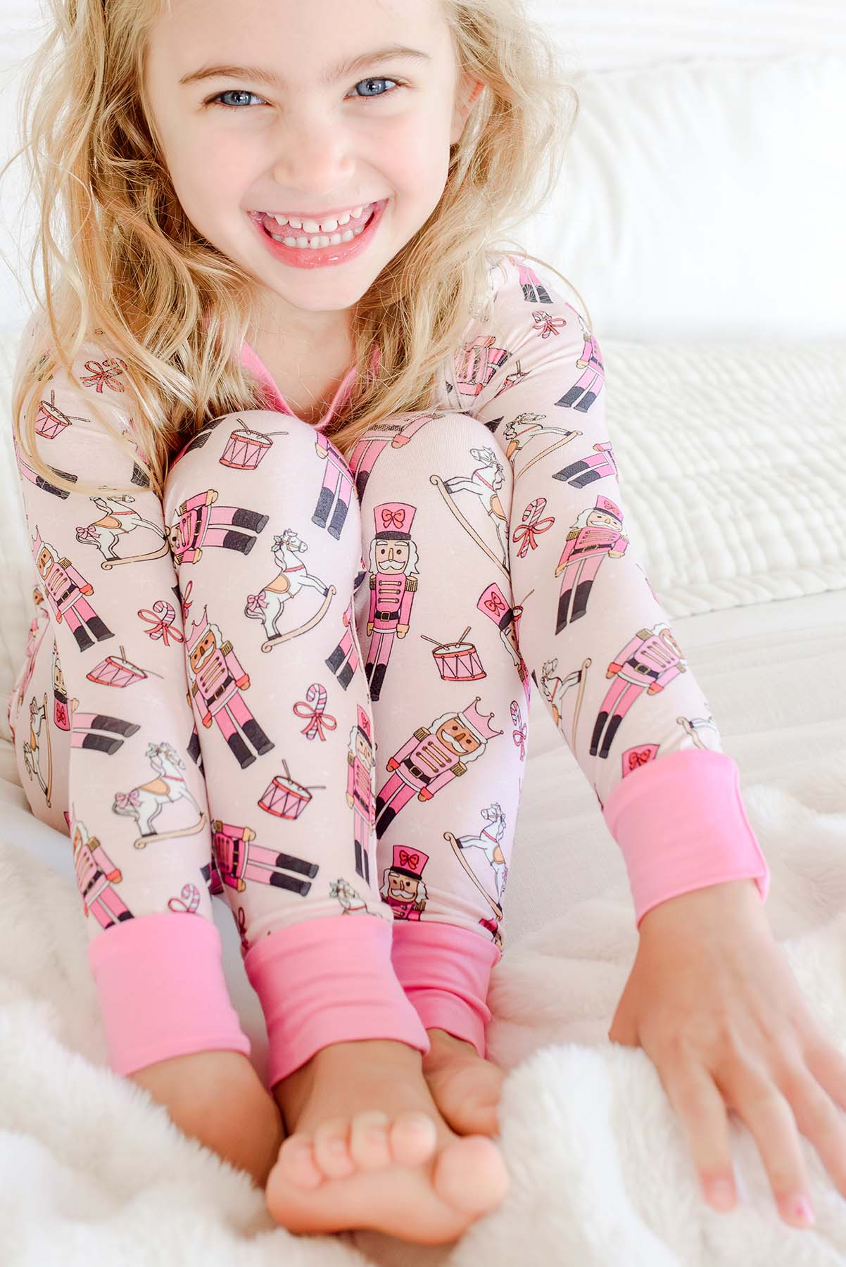Two-Piece Bamboo Pajamas | Toy Soldier Pink