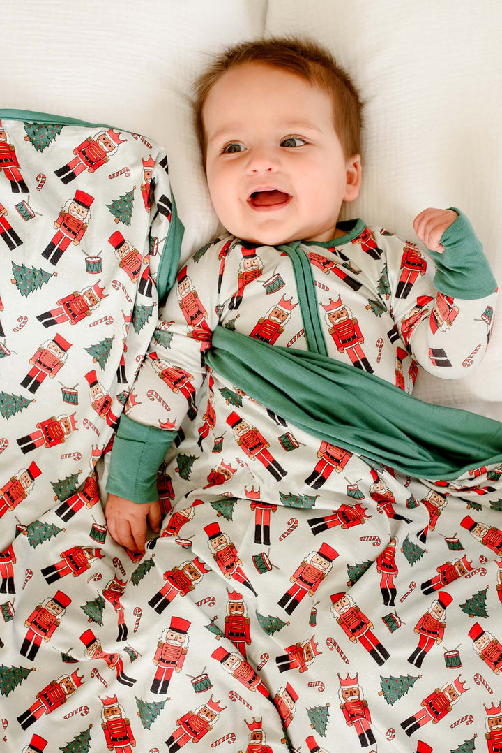 Double-Sided Bamboo Blanket | Toy Soldier Green