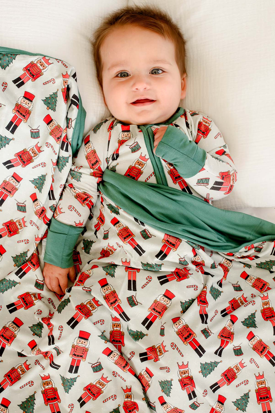 Double-Sided Bamboo Blanket | Toy Soldier Green