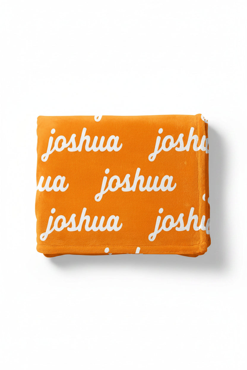 orange personalized color blanket 