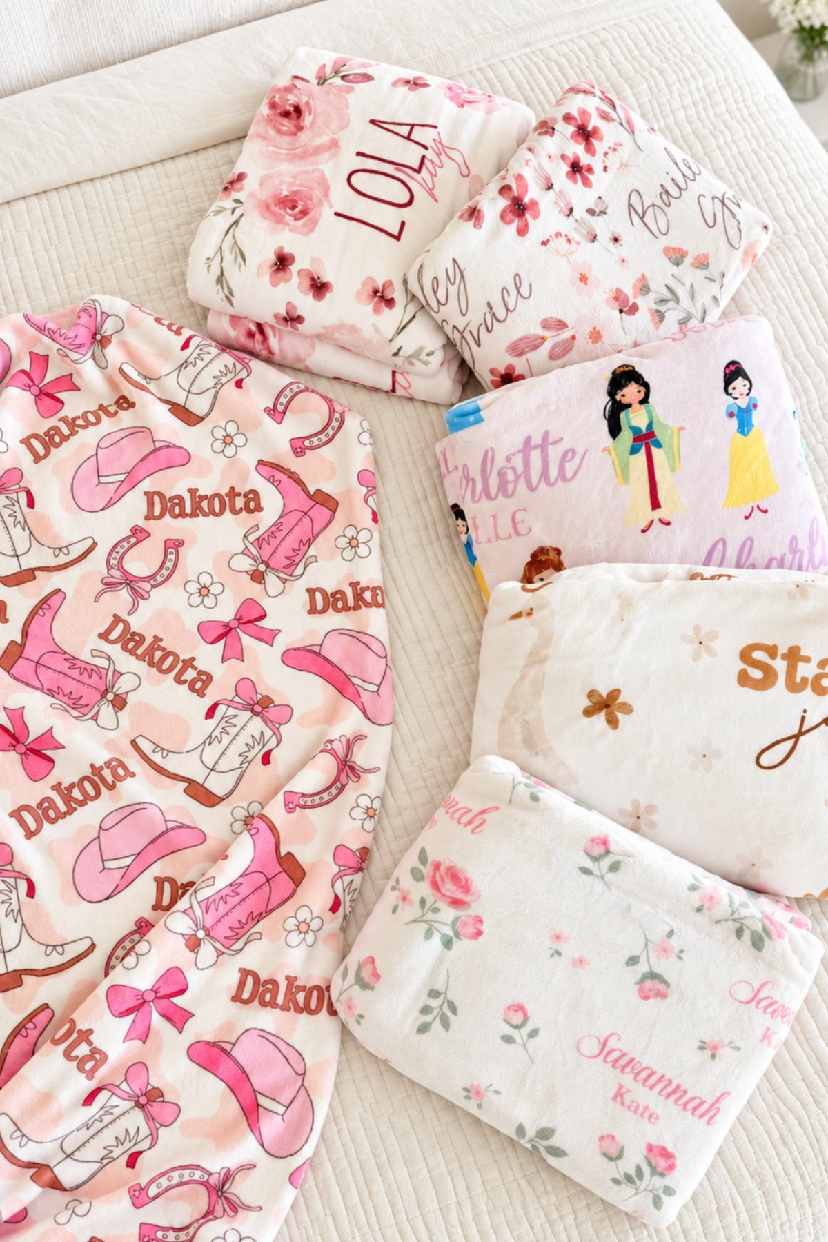 Personalized Themed Blankets for Girls