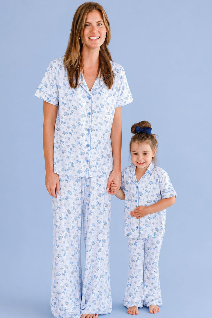 Women's Two-Piece Bamboo Flare Lounge Set | Tied In Blooms