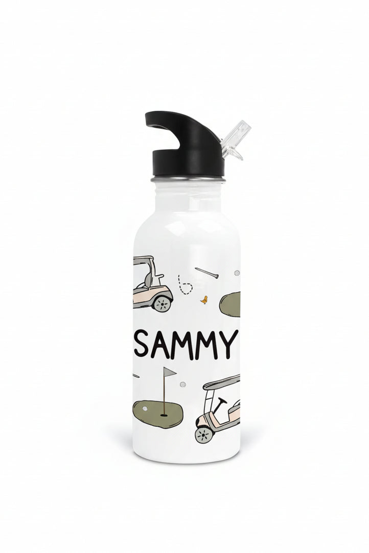 personalized water bottle golf themed 