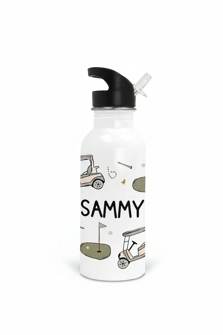 personalized water bottle golf themed 