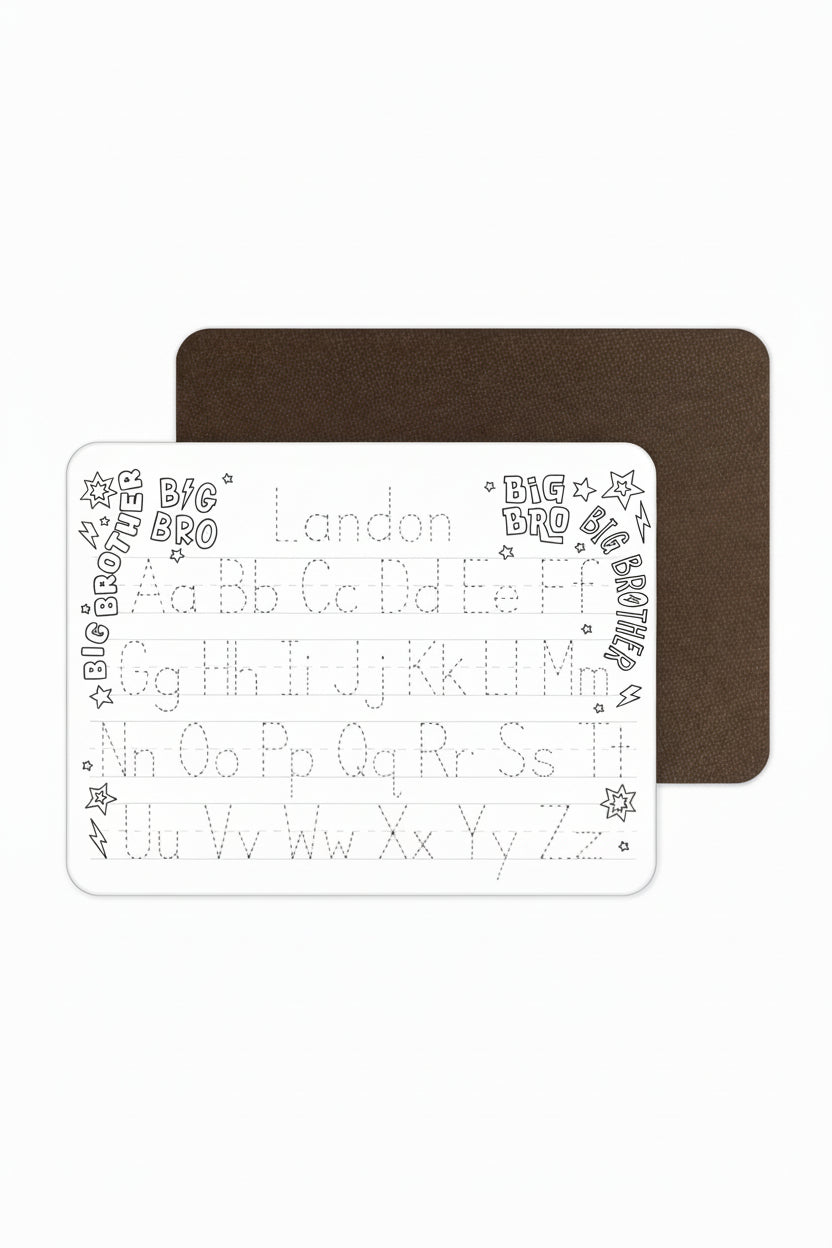 colorable personalized alphabet whiteboard big bro 