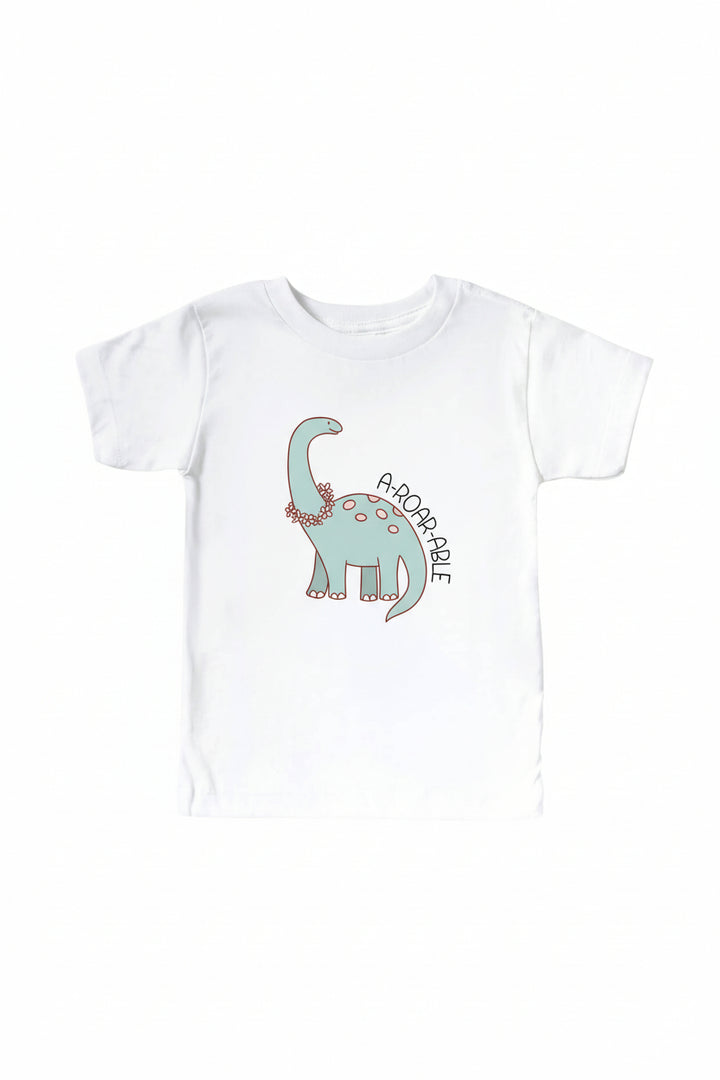 arorable dinosaur girls kids graphic tee