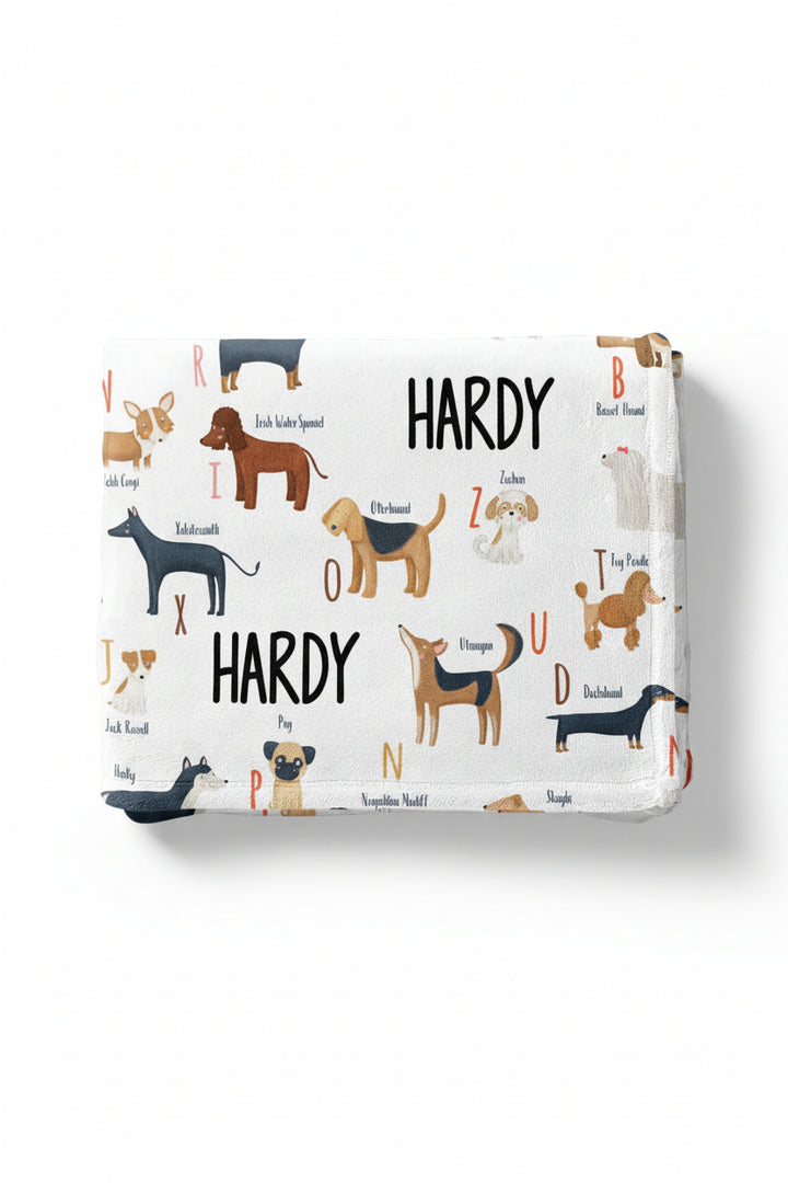 abc paw-ty personalized kids blanket