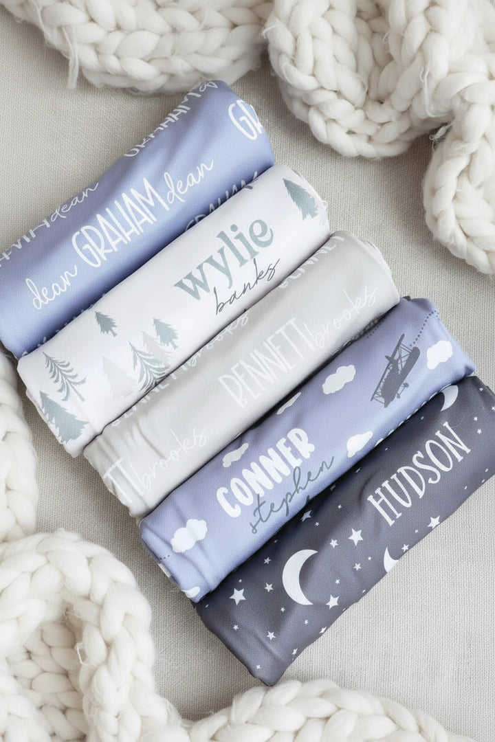adventure boy personalized swaddle blanket