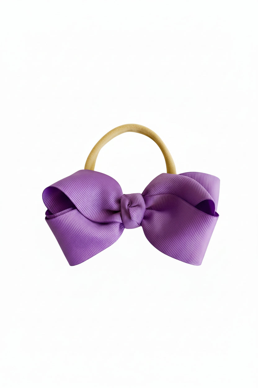 Ribbon Bow Headband | Amethyst