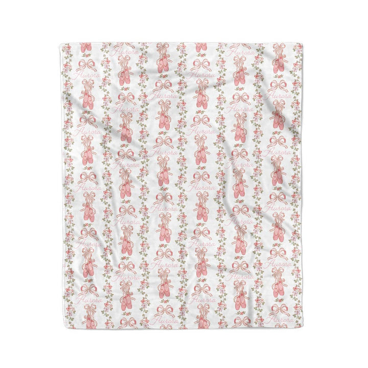 Ballet Blossoms Personalized Kids Blanket