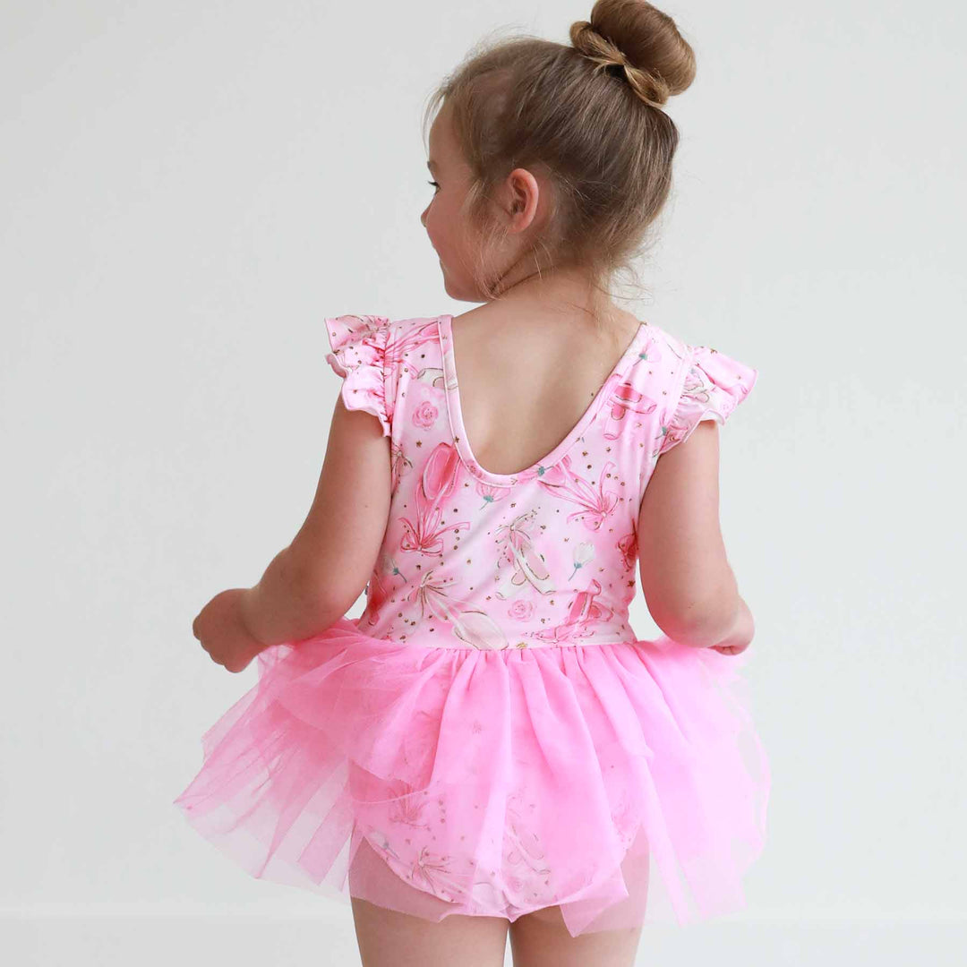 ballet shoes dance leotard with skirt 