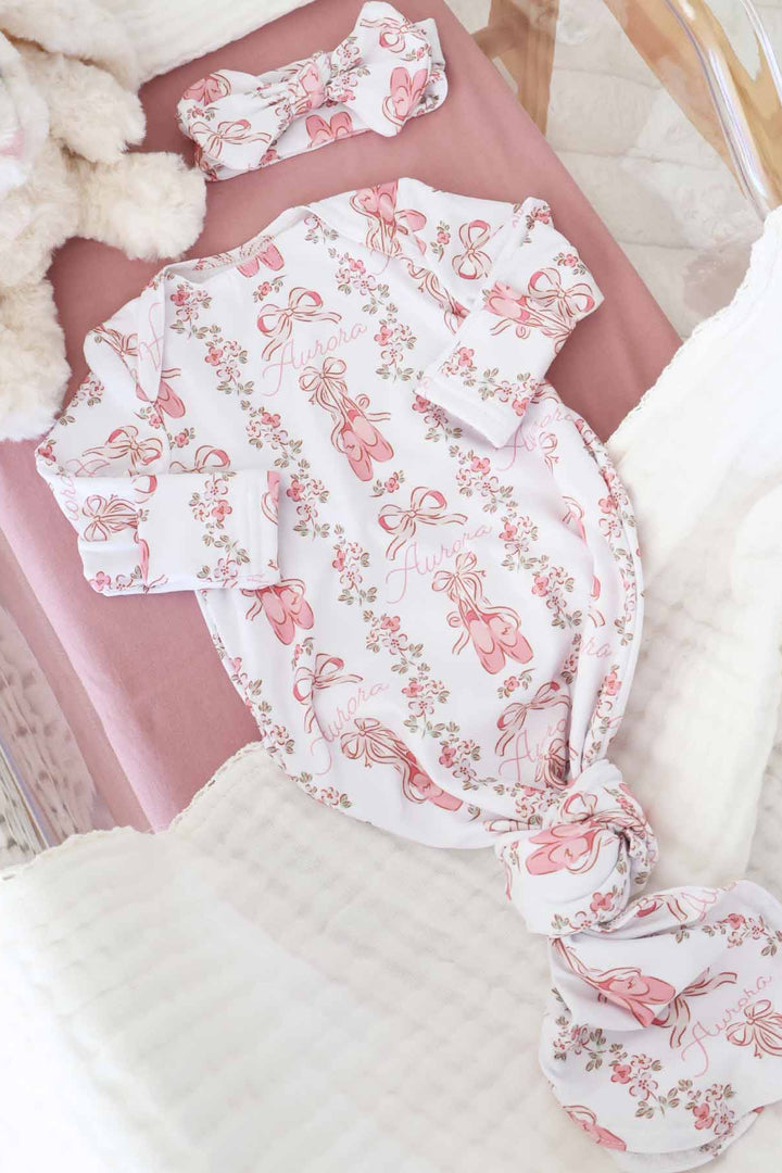 ballet blossoms personalized knot gown for girls 