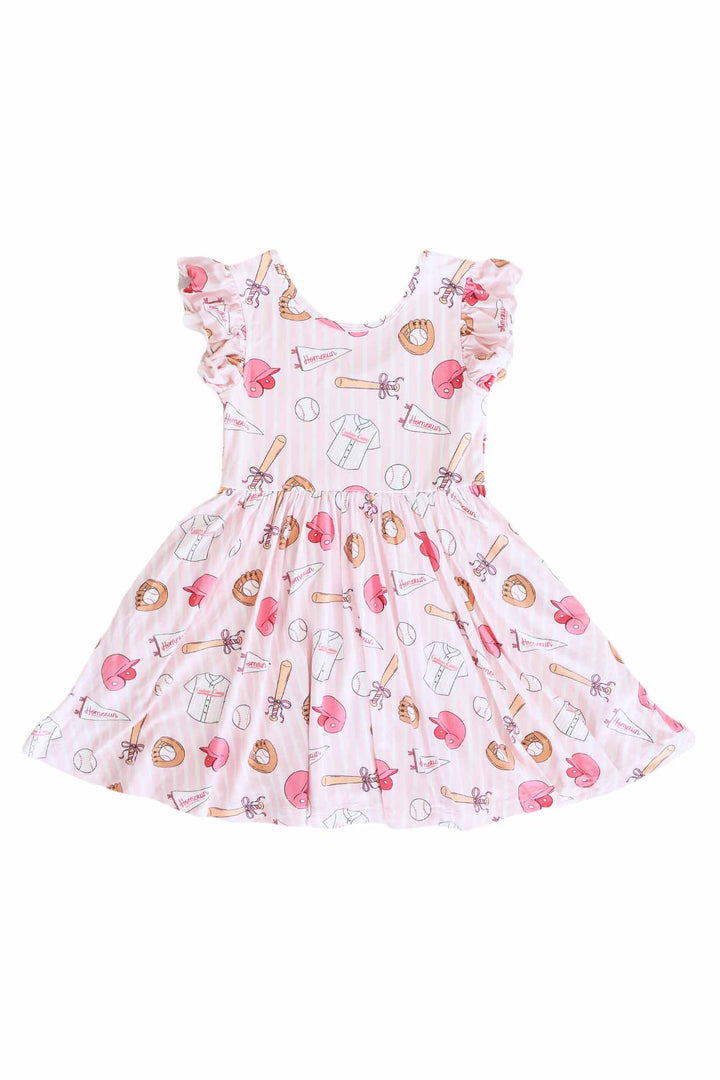 ballpark babes ruffle twirl dress