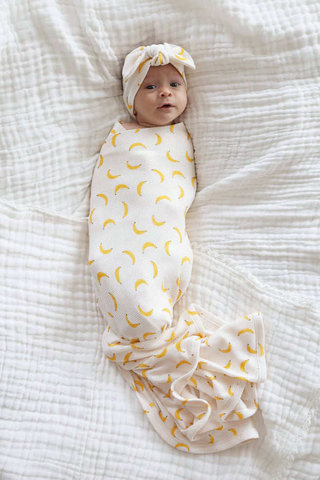 banana bow headwrap for babies 