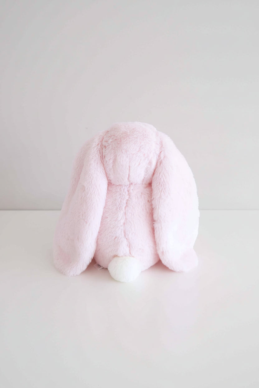 barely pink bunny stuffed animal for girls with fluffy white tail