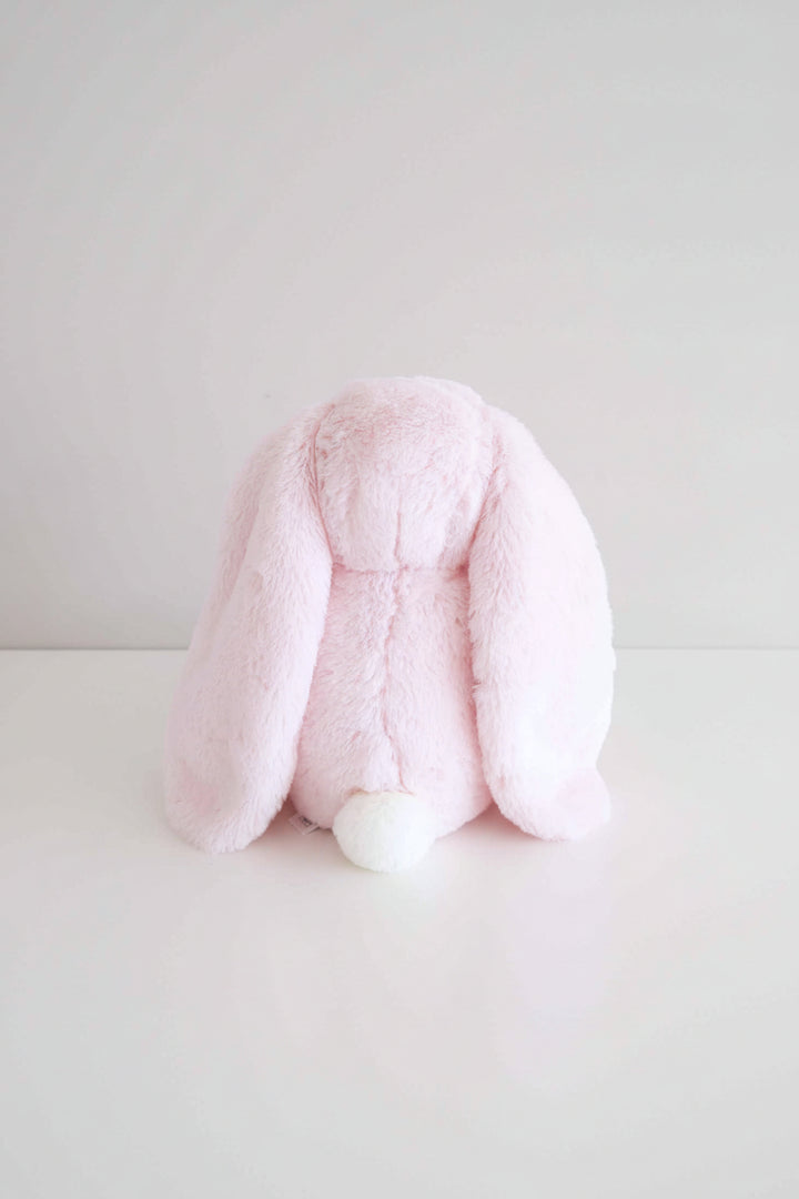 barely pink bunny stuffed animal for girls with fluffy white tail