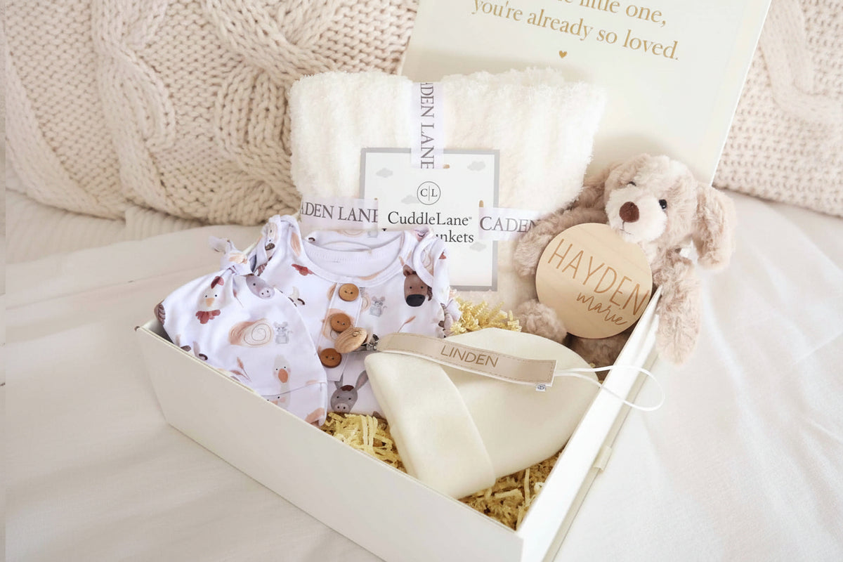 baby shower gift box barnyard