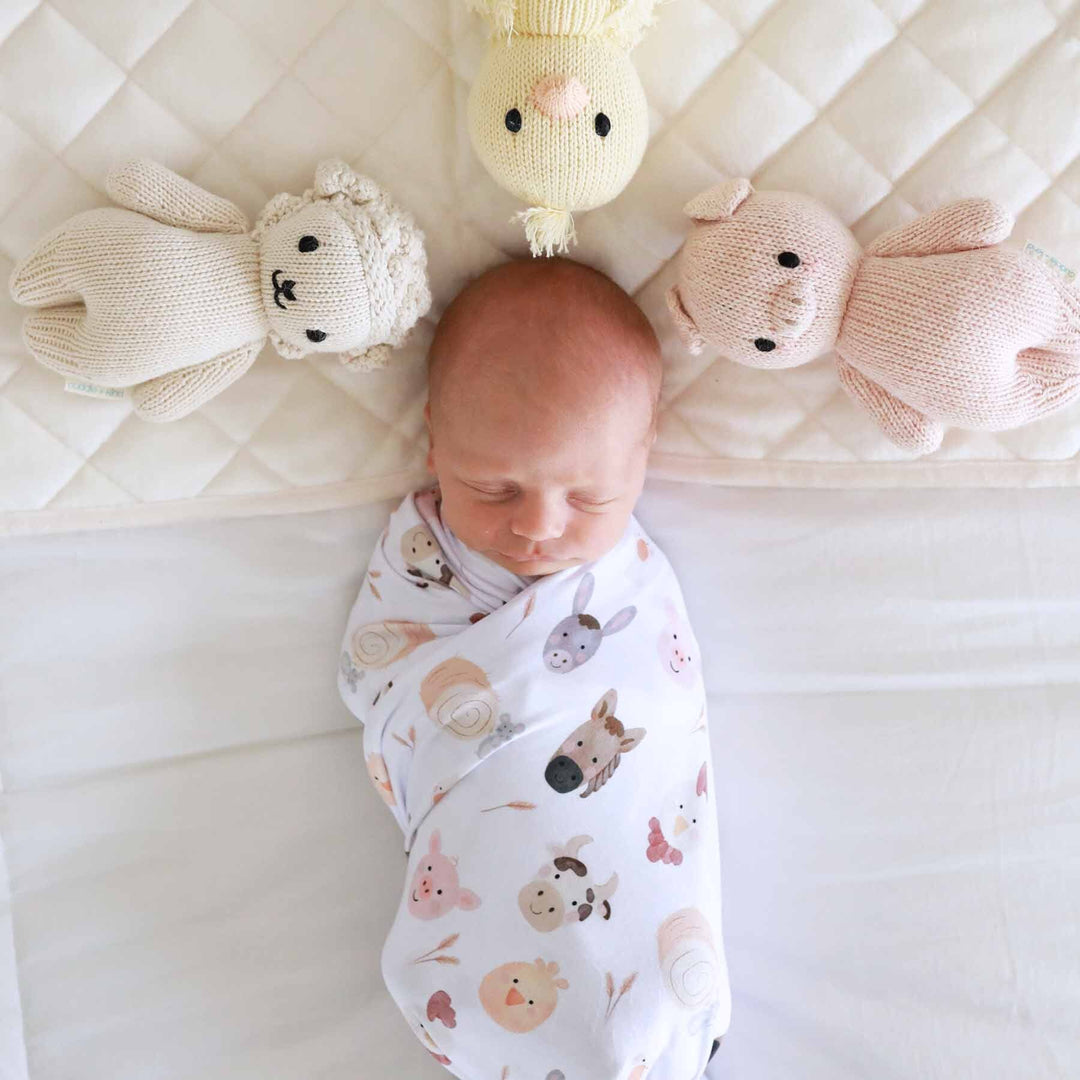 Barnyard Buddies Oversized Swaddle Blanket