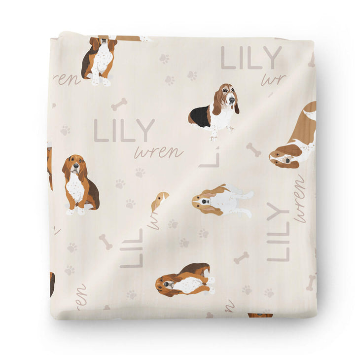 Personalized Baby Name Swaddle Blanket | Dog Breeds