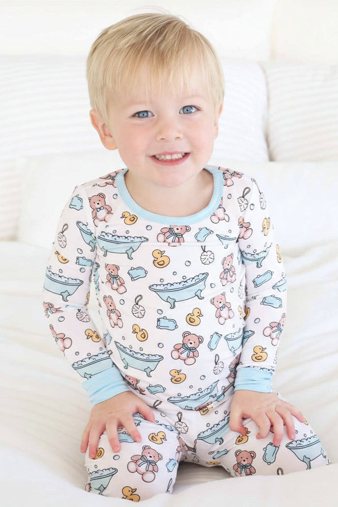 bathtime besties two piece pajama set for boys 