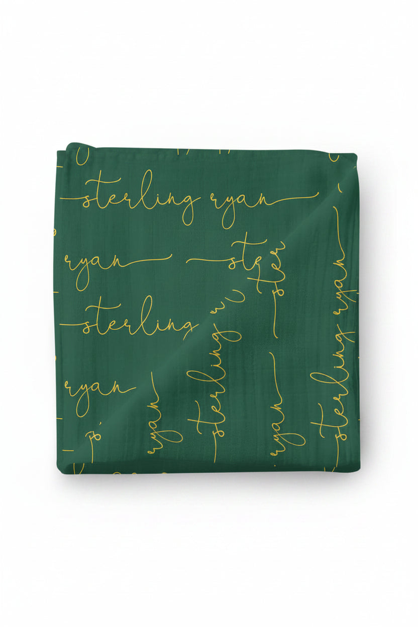 personalized baby name swaddle blanket