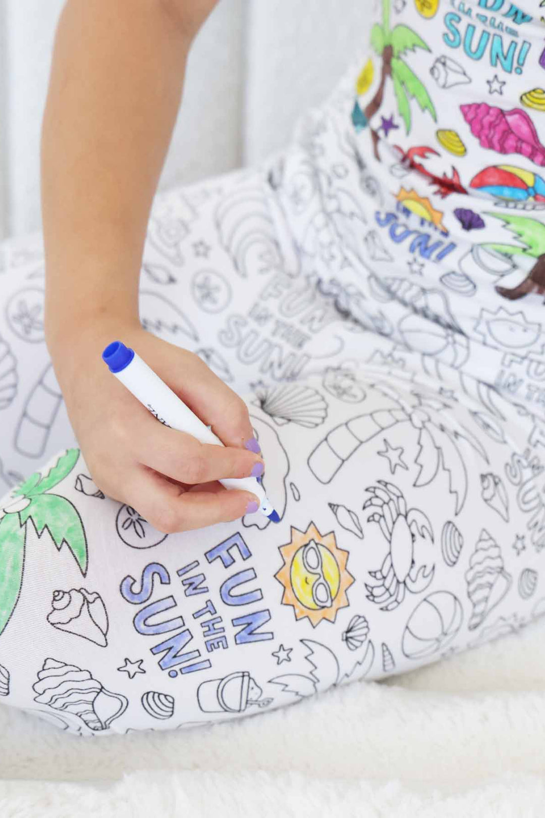beach pajamas colorable 