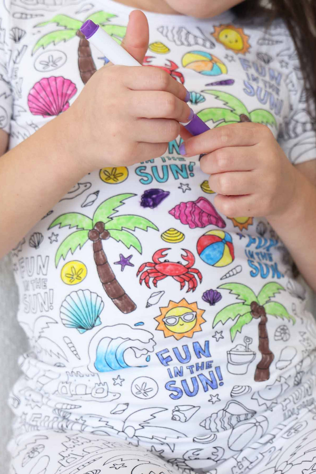 Colorable Two Piece Pajama Set | Beach Bash