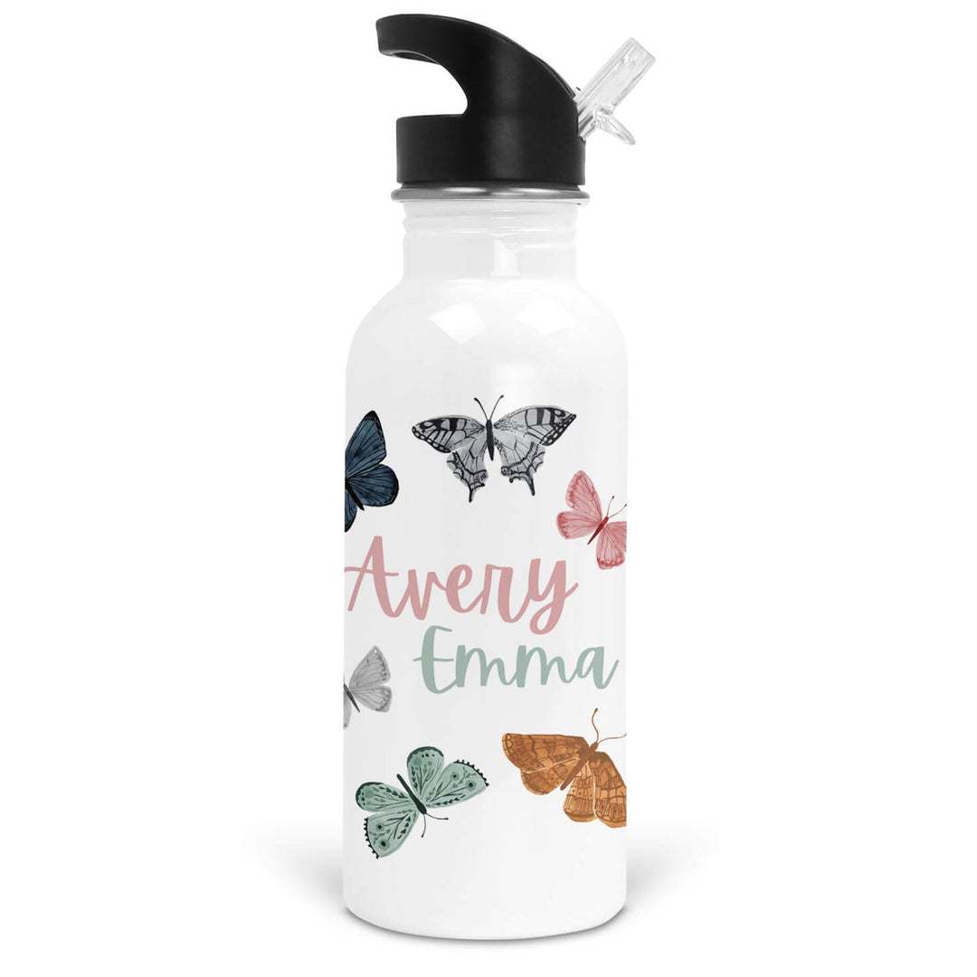 bentley's butterfly personalized kids water bottle 