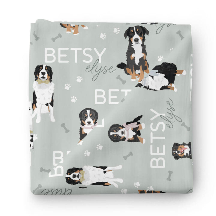 Personalized Baby Name Swaddle Blanket | Dog Breeds