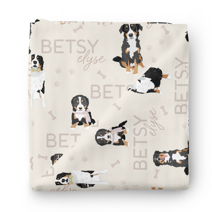 Personalized Baby Name Swaddle Blanket | Dog Breeds