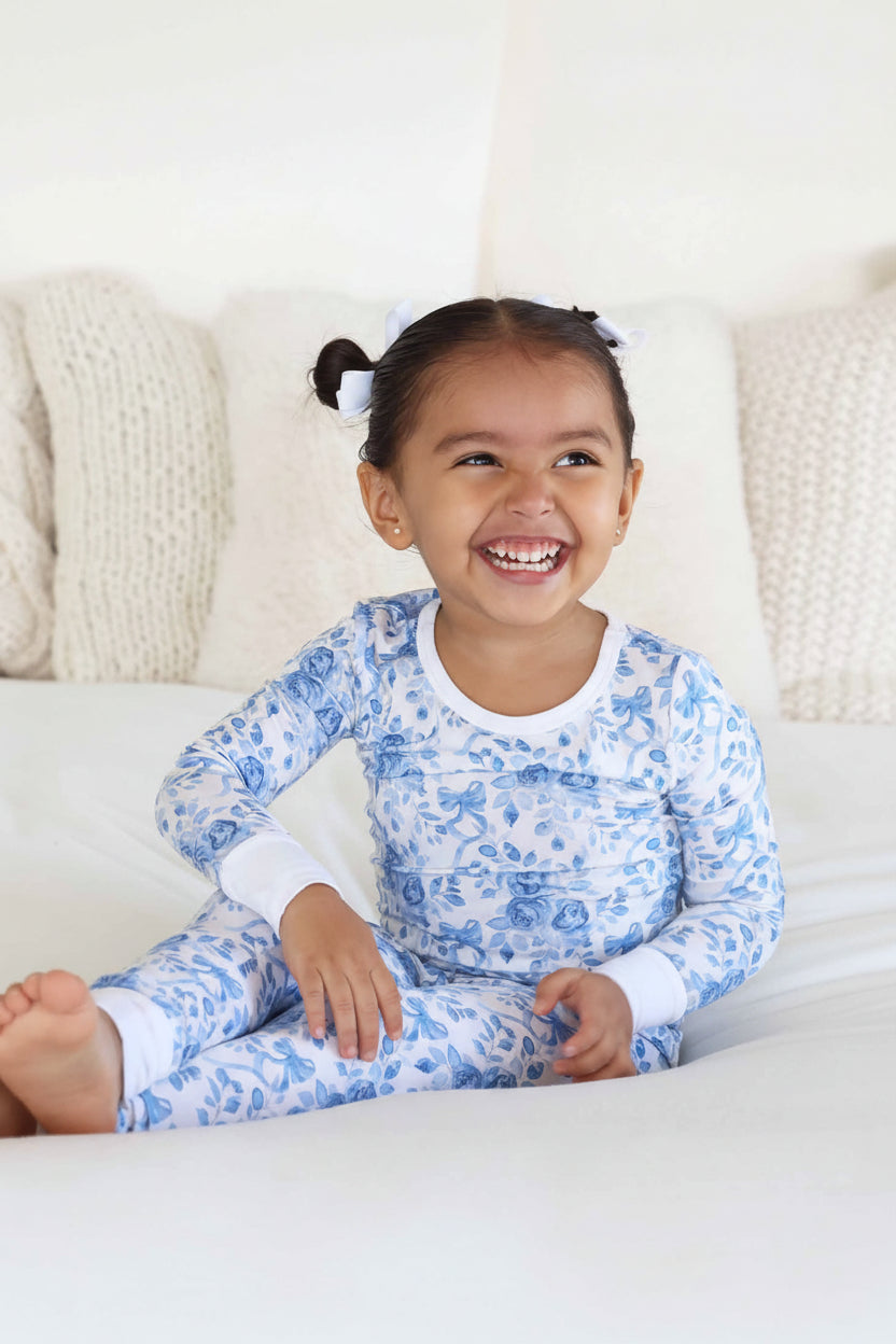 betsy's blooms girl pajama set