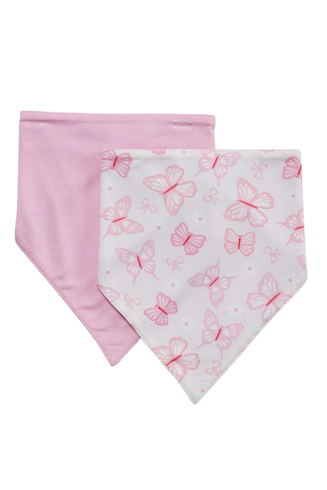 2pc Bandana Bibs | Blooming Butterflies