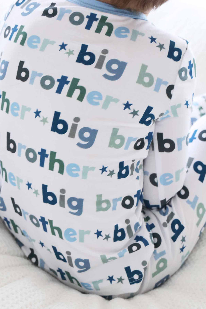 big brother two piece pajama set detail