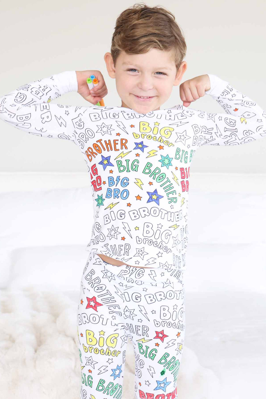 big bro colorable boys pajamas 