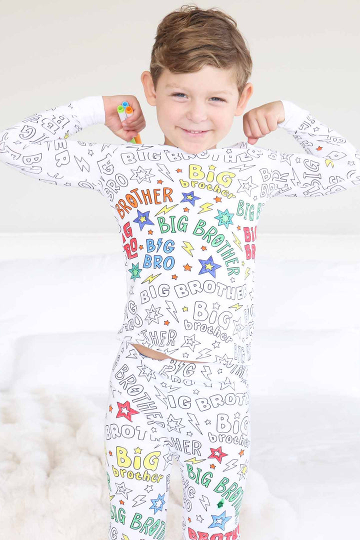 big bro colorable boys pajamas 