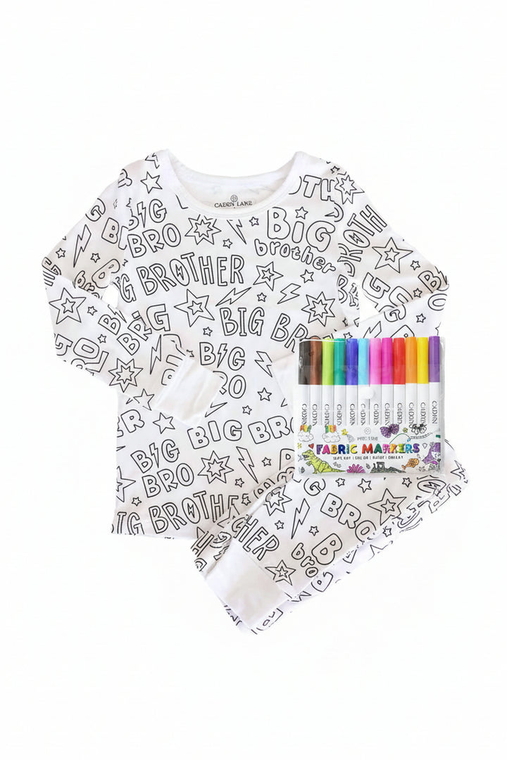 big bro colorable pajama prints for boys 