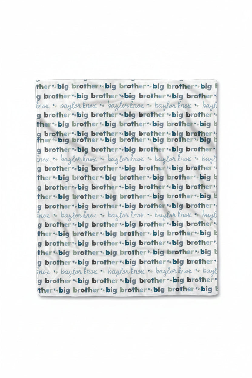 big brother personalized blanket