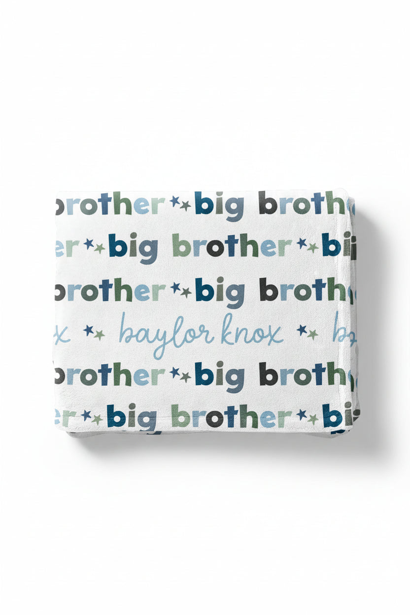 big brother personalized blanket