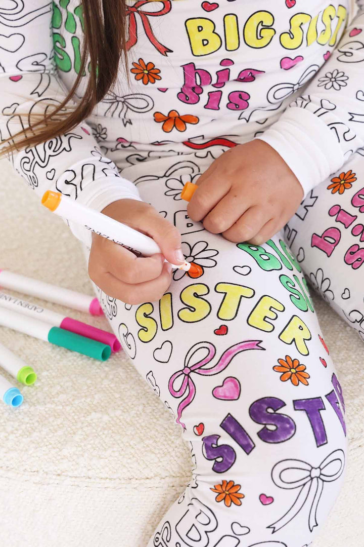big sis colorable pajamas 