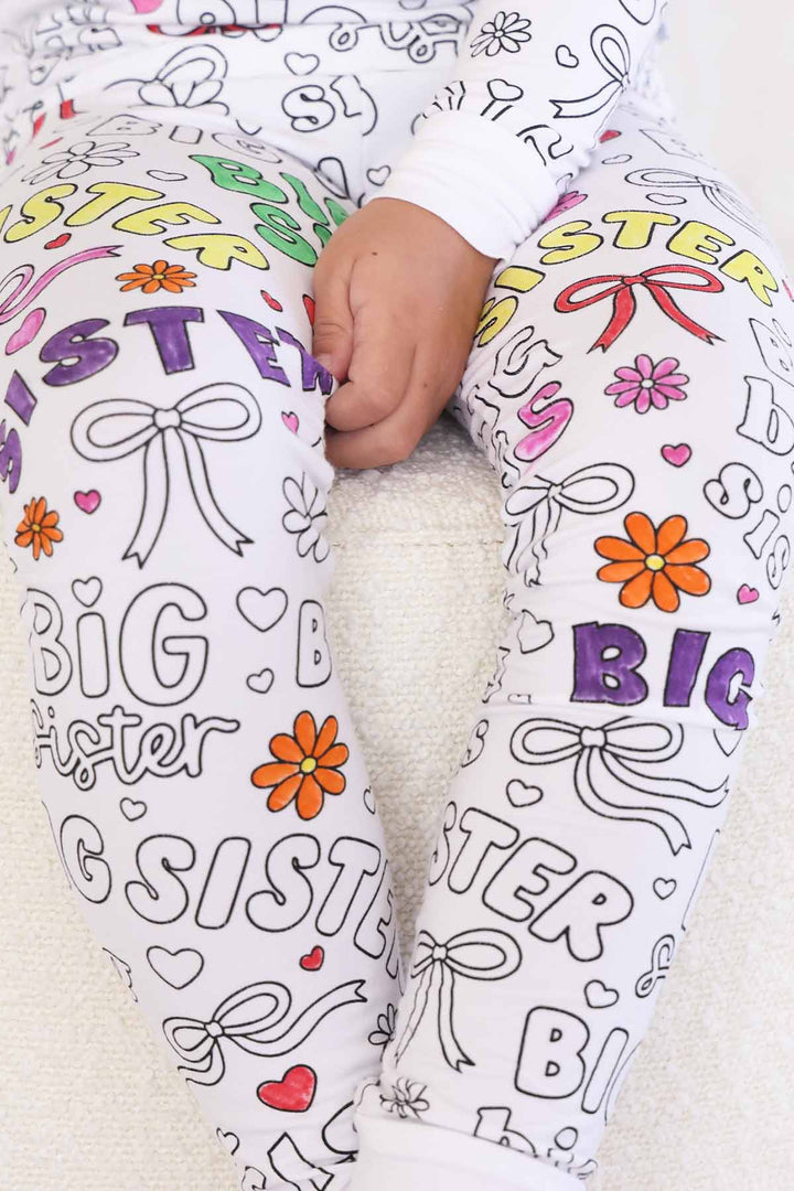 big sister two piece pajama set bamboo viscose 