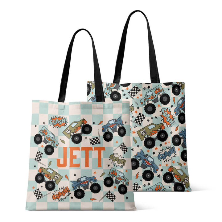 big wheelin personalized tote 