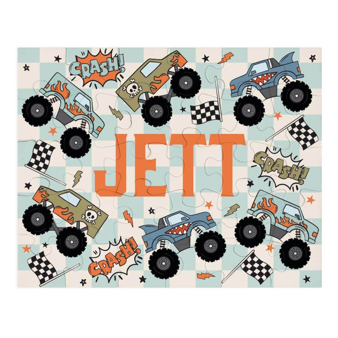 big wheelin personalized puzzle for kids 