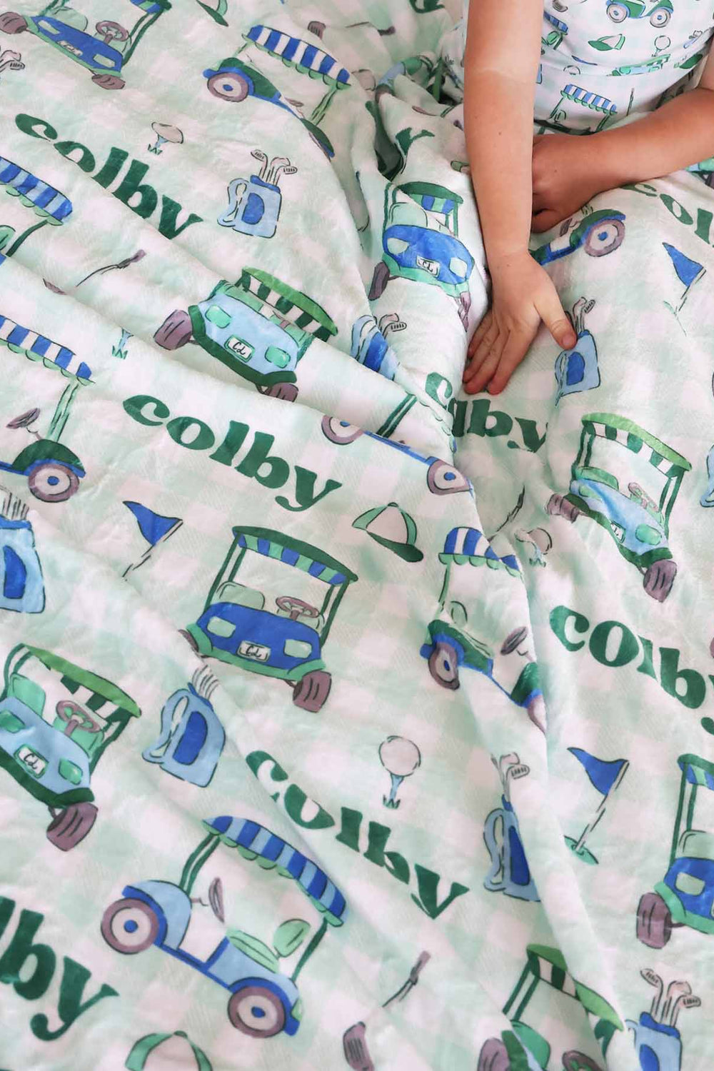 golf personalized blanket for kids 