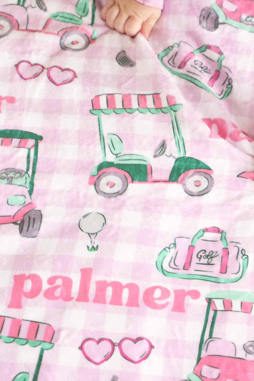 birdie babes pink personalized name blanket for girls 