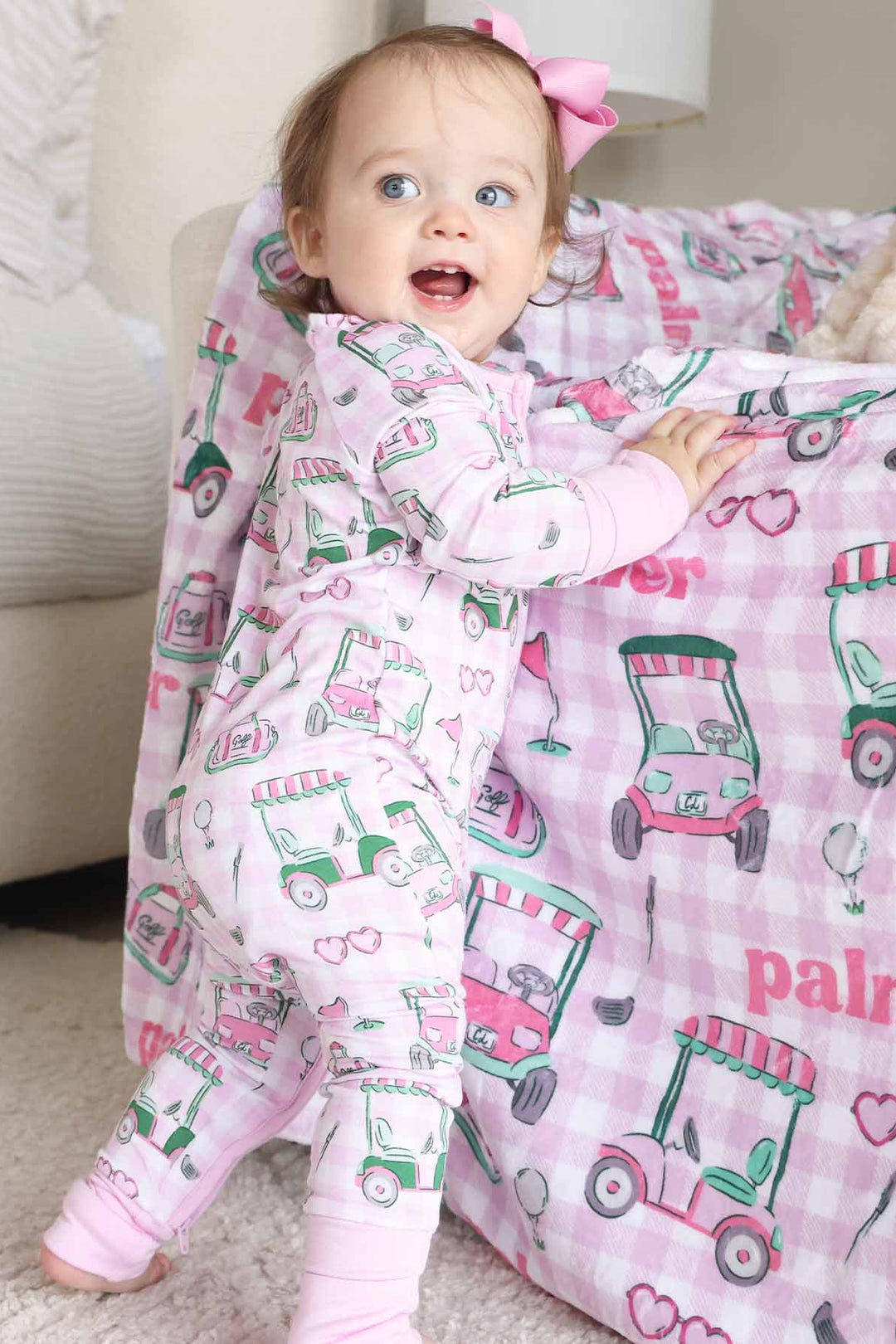 birdie babes pink convertible zip romper for girls 
