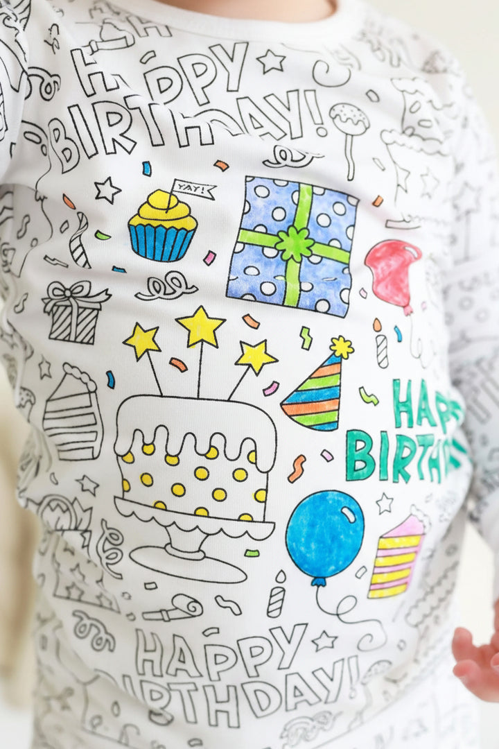 birthday party themed colorme pajamas 