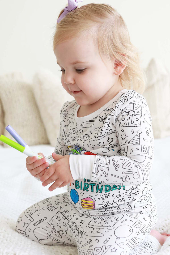 birthday party themed colorme pajamas
