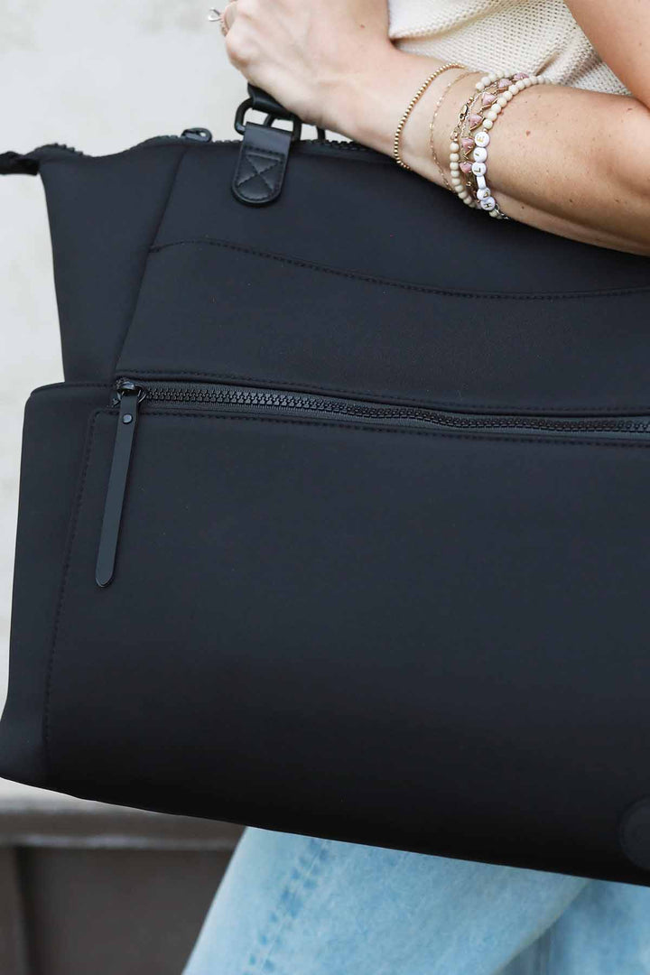 Lane Convertible Diaper Bag Tote | Black
